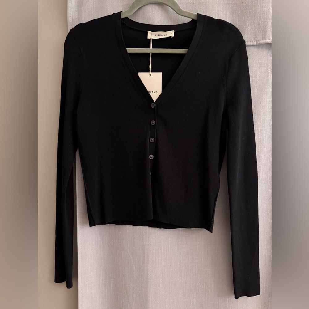 Everlane Black Cardigan Size Medium New with Tags